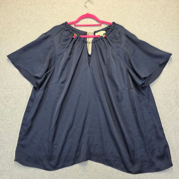Michael Kors navy blue woman's blouse size 3x - Picture 1 of 10
